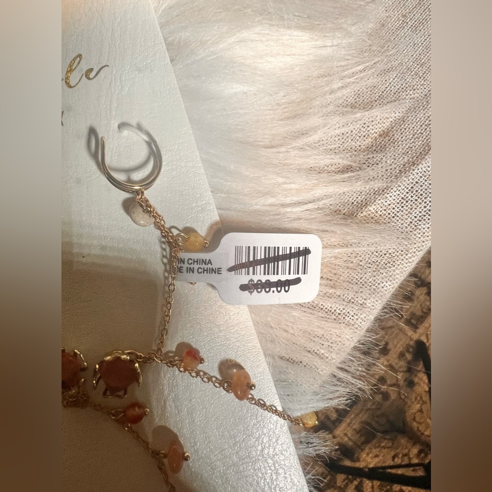 Free People Ear Party Dripping Stones Boho Ear Cuff Earrings - Picture 2 of 2